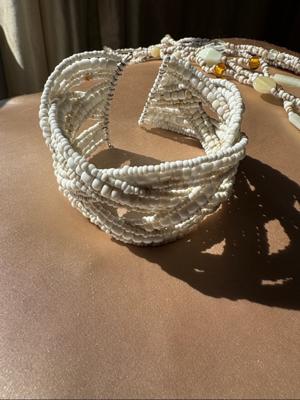 Collection of Summer Beaded Multi-Strand Necklace and Two Bracelets - Picture 4 of 5
